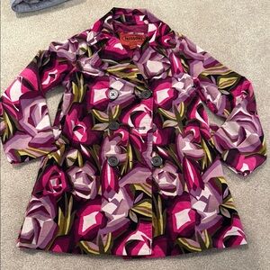 Girls missoni for target floral trench coat